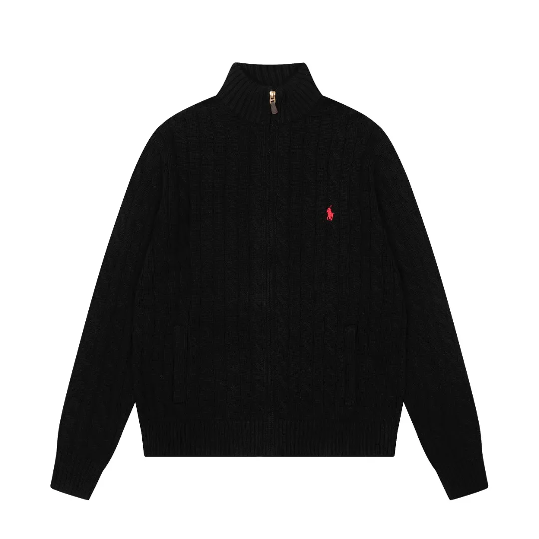 P260 Top quality" Style number: DS814# (not off the shelves all year round) [Ralph Lauren full zipper solid color pony embroidered logo twist knitted sweater jacket] ✅Ralph Lauren Ralph Lauren full zipper classic basic versatile style unisex couple knitted sweater autumn and winter coat ✅Main supplier platform live broadcast Wholesale entities Replacement when out of stock Not off the shelf ✅ZP quality 1:1 version Scan the code to enter the GF website Counter quality ✅Details and quality are the only one in Guangzhou. Imported quality cotton yarn focuses on high-end and cost-effective. Needless to say good quality. ✅The version is restored to the original order. The maximum size can be worn up to 200 pounds. Loose, comfortable and stress-free. ✅The upper body is simple and easy to match. A must-have item for ootd. Good-looking clothes are never picky. Recommended must-have items in the wardrobe. Size: S-XL. Color: Black and red, milky white, gray blue, khaki, navy red label, Ankora red.